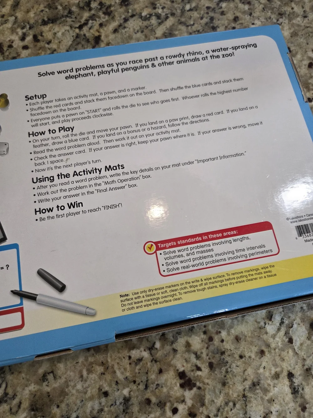 Lakeshore Learning City Zoo Quest Game Word Problem Math Time & Measurement 7+